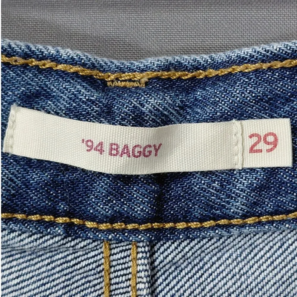 LEVI STRAUSS Blue 94 Baggy Stretch Jeans Relaxed Denim Size 29